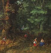 Rest on the Flight to Egypt, detail f BRUEGHEL, Jan the Elder